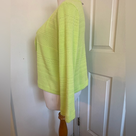 Dolcezza Lime Green Knit Cardigan - Picture 8 of 10